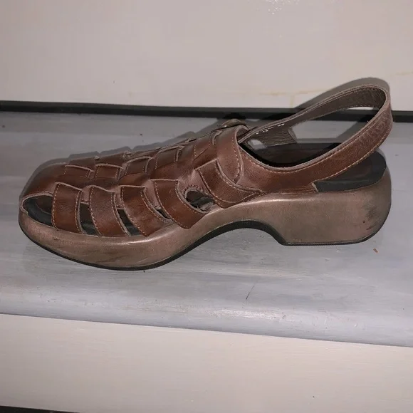 Dansko Brown Leather Sandals - Picture 2 of 11